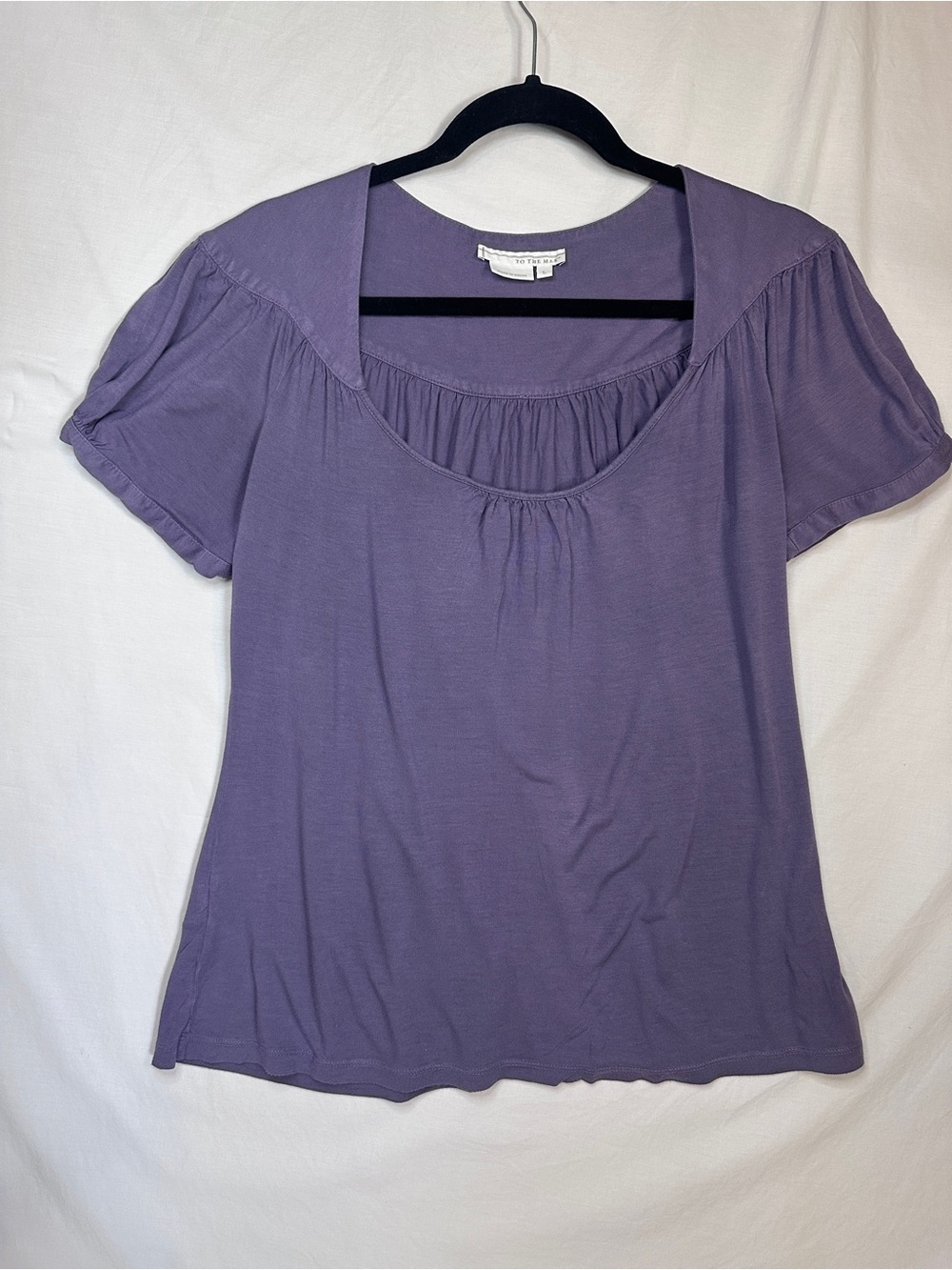 To the Max Lavender Scoop Neck Short Sleeve Top